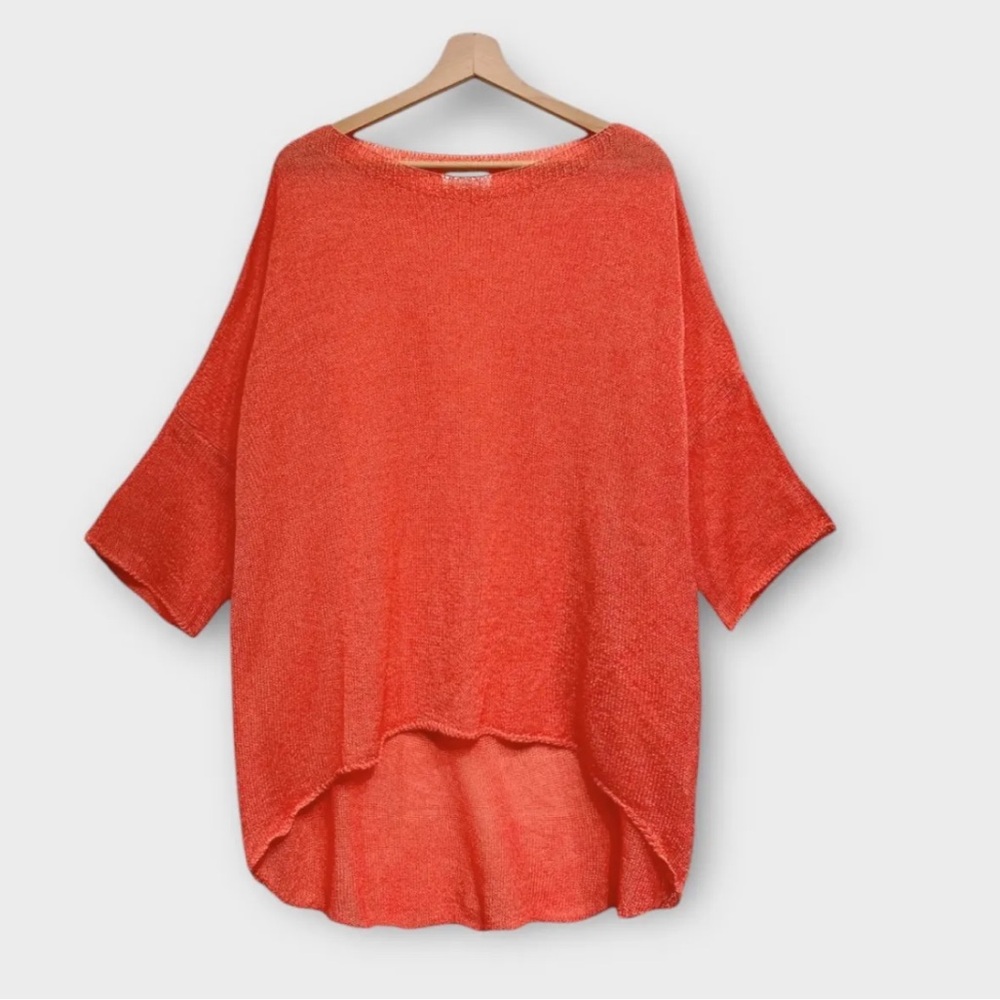 MADE IN ITALY Bright Orange Oversized Sweater